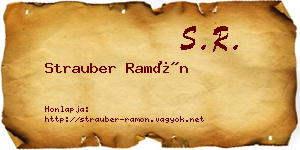 Strauber Ramón névjegykártya